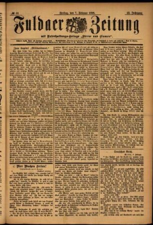 Ausgabe vom Freitag, den 07. Februar 1896.