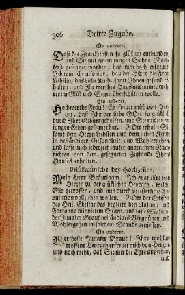 Dritte Zugabe, von einigen mündlichen Reden.