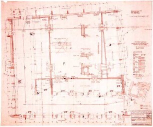 Gsaenger, Gustav; München, Theatinerstr.; Bayerisches Kultusministerium, Erweiterung - Tiefgarage Ost, Bauteil F (Grundriss)