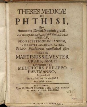Theses Medicae De Phthisi