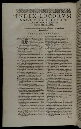 Index Locorum Sacræ Scripturæ, Quæ In Hoc Volumine Obiter Explicantur.