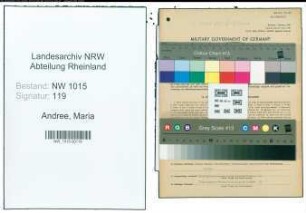 Entnazifizierung Maria Andree , geb. 19.08.1890 (Friseuse)