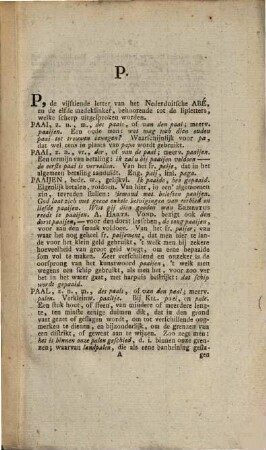 Nederduitsch taalkundig woordenboek, 7. P - R
