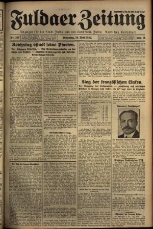 Ausgabe vom Dienstag, den 10. Mai 1932.