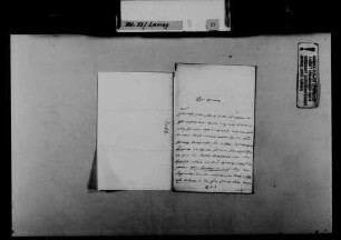 Schreiben von Wilhelm Nokk, Karlsruhe, an August Lamey: Weiterleitung einer Vorlage an das Landgericht Karlsruhe.