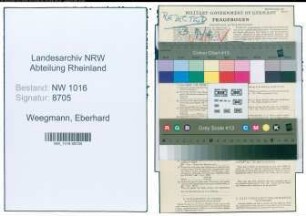 Entnazifizierung Eberhard Weegmann , geb. 25.02.1898 (Steuerinspektor)