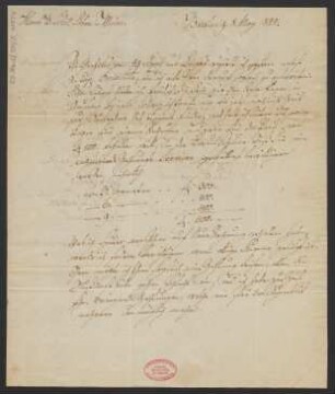 Brief an B. Schott's Söhne : 08.05.1822