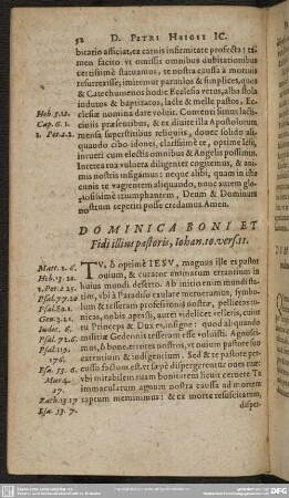 Dominica Boni Et Fidi illius pastoris, Iohan. 10. vers. 11