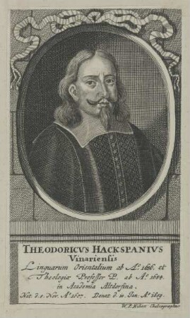Bildnis des Theodoricvs Hackspanivs