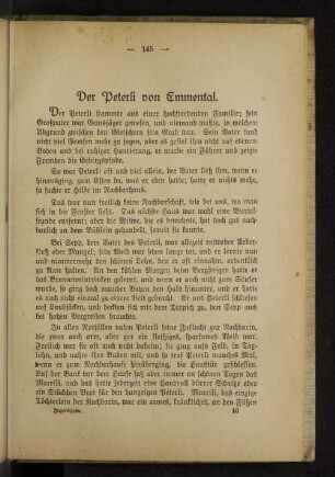 Der Peterli von Emmental.