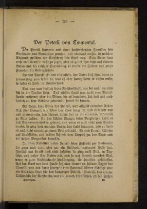 Der Peterli von Emmental.