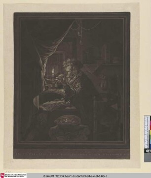 [Der Federschneider; A man sharpening his quill]
