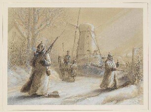 Doppelposten bei der Nübel-Mühle, Februar 1864
