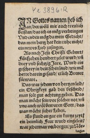 JN Gottes namen heb ich || an/ der wöll mir auch treulich || beistan/