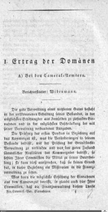 Berichte über die Staats-Einnahmen 1833-1836