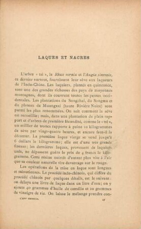 Laques et nacres