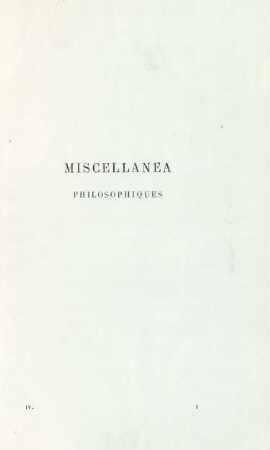 Miscellanea philosophiques
