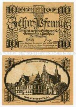Sommerfeld, Notgeld 10 Pfennig