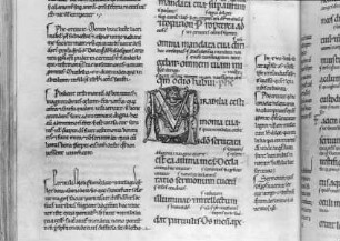 Psautier / Psalterium glosatum sine titulo / Psalterium glosatum / Psautier glosé / Psalter der Abtei Vauclair — Initial M, Folio fol. 209 v