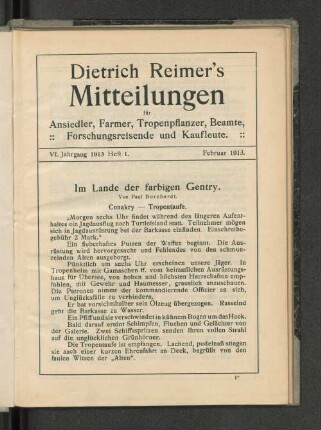 Heft 1., Februar 1913