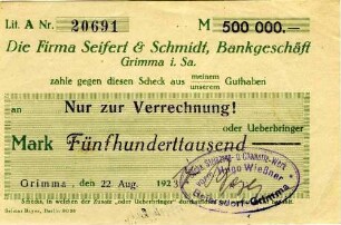 Fünfhunderttausend Mark