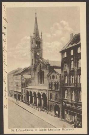 Ansichtskarte „St. Lukas-Kirche in Berlin (Anhalter Bahnhof)"