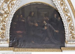 Wunderszenen aus dem Leben des heiligen Franz von Paula, Der heilige Franz von Paula hält vor einem päpstlichen Gesandten glühende Kohlen in Händen