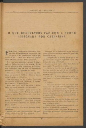 O que Beaurevers faz com a ordem assignada por Catharina