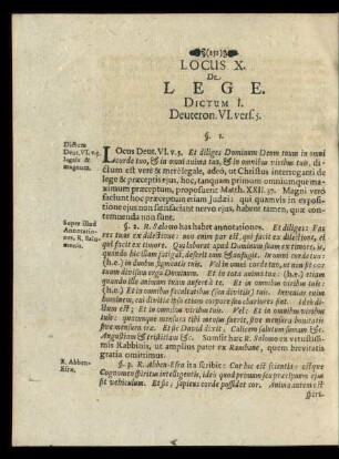 Locus X. De Lege