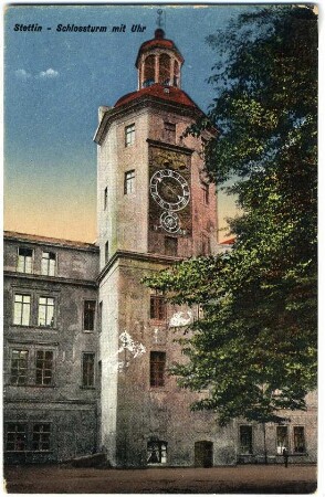 Stettin - Schlossturm mit Uhr