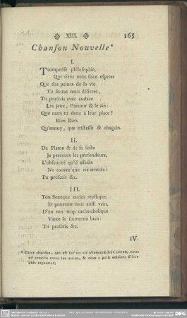 XIII. Chanson Nouvelle