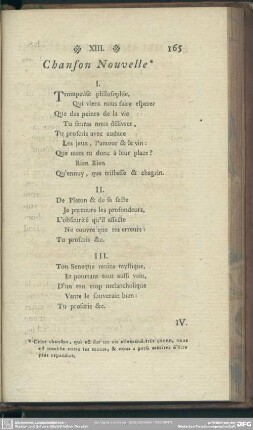XIII. Chanson Nouvelle