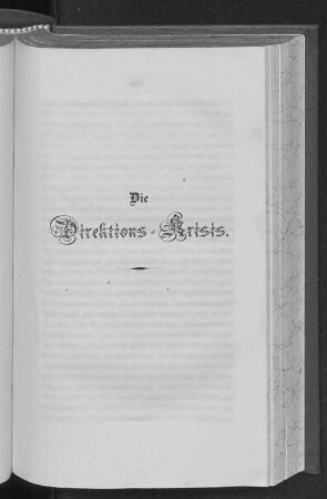 Die Direktions-Krisis.