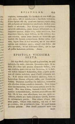 653-664, Epistola Vicesima Sexta-Epistola Tricesima