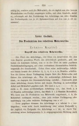 Vierter Abschnitt. Die Produktion des relativen Mehrwerths.