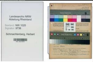 Entnazifizierung Herbert Schmachtenberg , geb. 25.07.1921 (Arbeiter)