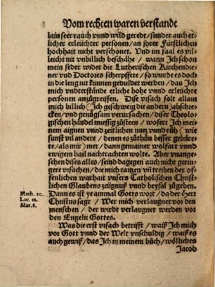 Nachdruck zůuerfechtung des Bůchs Vom rechten waren verstandt des Göttlichen worts, vnd Von der Teütschen Bibel verdolmetschung : Wider Jacob Schmidlen Predicanten zu Göppingen