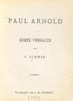 Paul Arnold : Korte verhalen ; (Met gekleurde plaatjes)