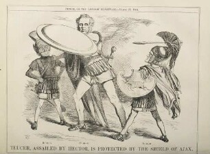 Teucer, assailed by Hector, is protected by the shield of Ajax