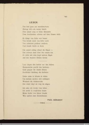 Lass singen den herbst vor den thüren