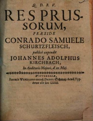 Res Prussorum