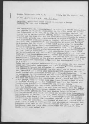 Aistaig: Visitationsbericht 1944