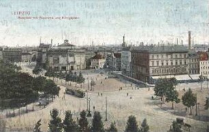 Leipzig: Rossplatz mit Panorama und Königsplatz
