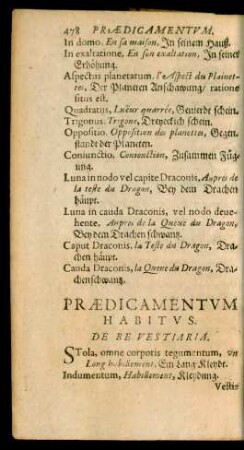 Praedicamentum Habitus.