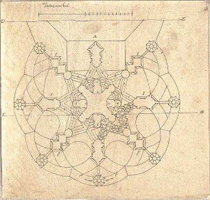 Hoffstadt, Friedrich; Kassette 1: Mappe 6, Sakramentshäuslein (1007-1014) - Tabernakel (Grundriss)