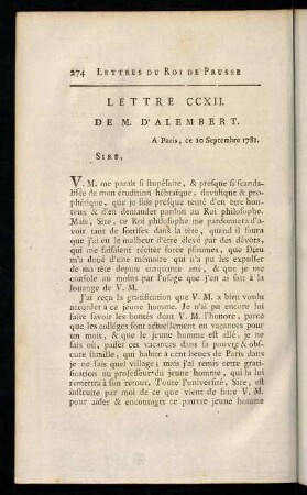 274-284, Lettre CCXII.-CCXV.