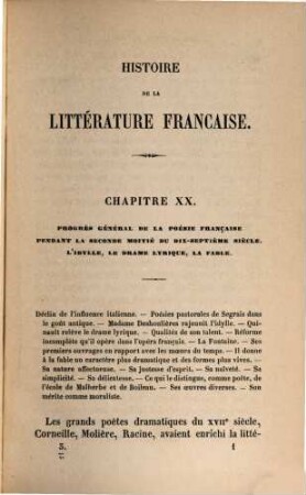 Histoire de la littérature française. 3