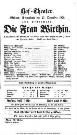 Die Frau Wirthin