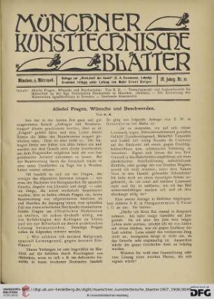 4: Allerlei Fragen, Wünsche und Beschwerden