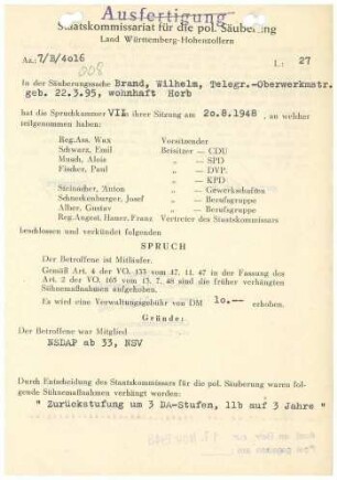 Brand, Wilhelm